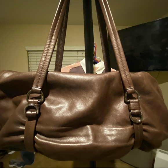 EUC-Prada Vitello East West Chocolate Brown Leather Bag EUC - Picture 9 of 17